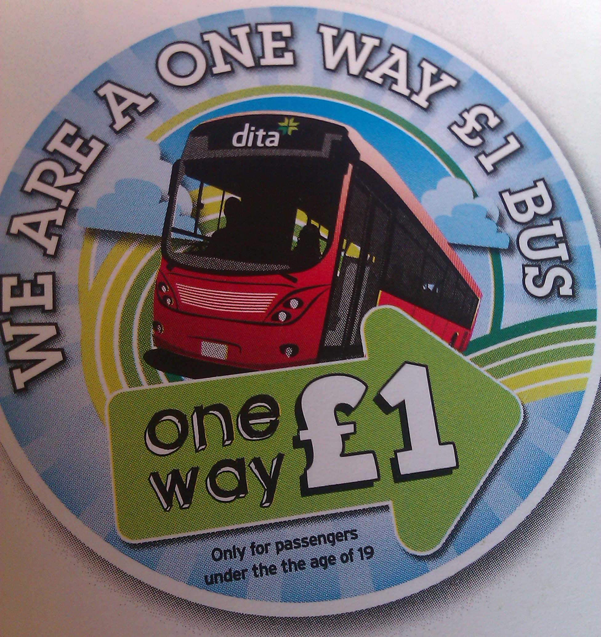 The 'One Way £1' logo