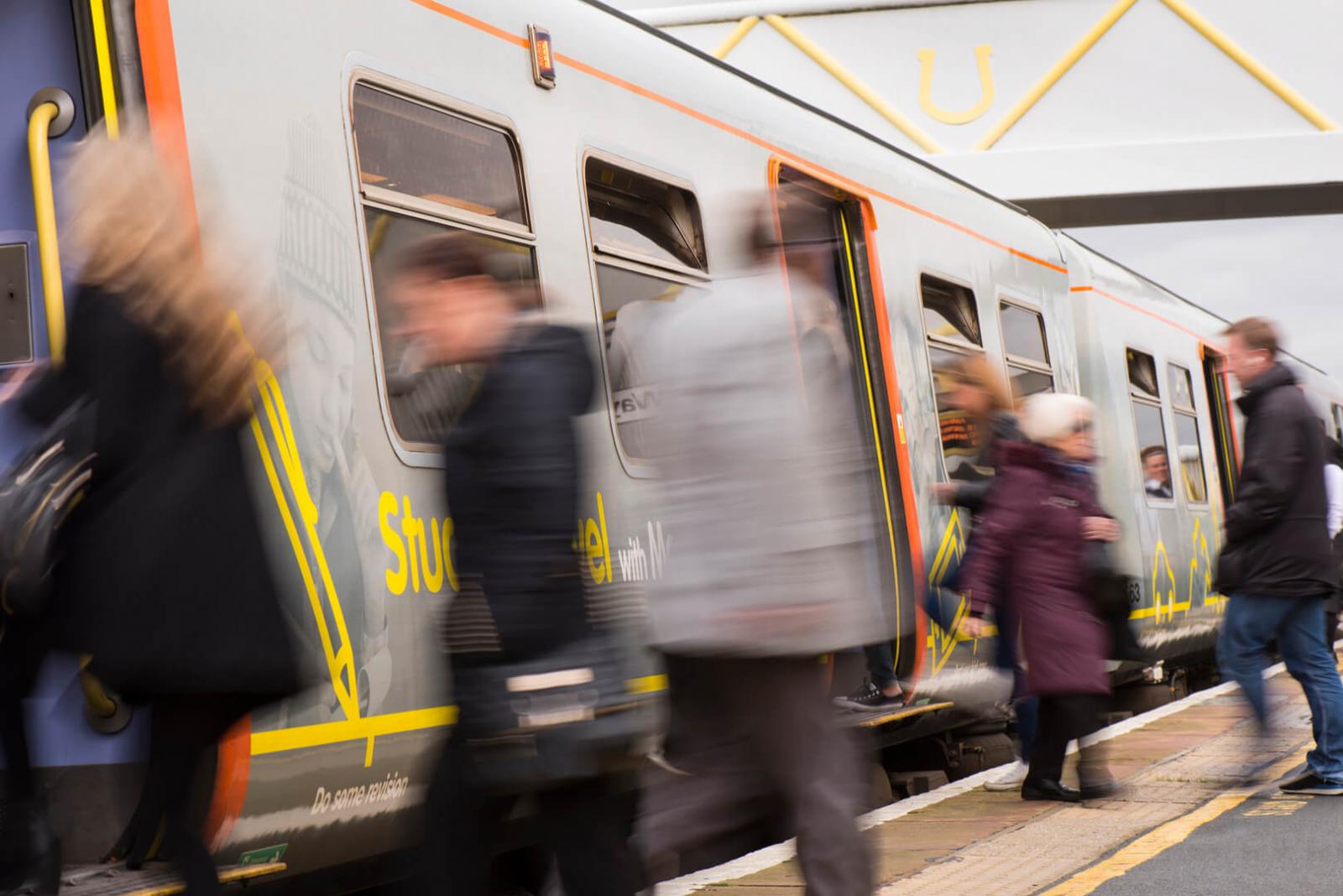 Train at Aintree Station