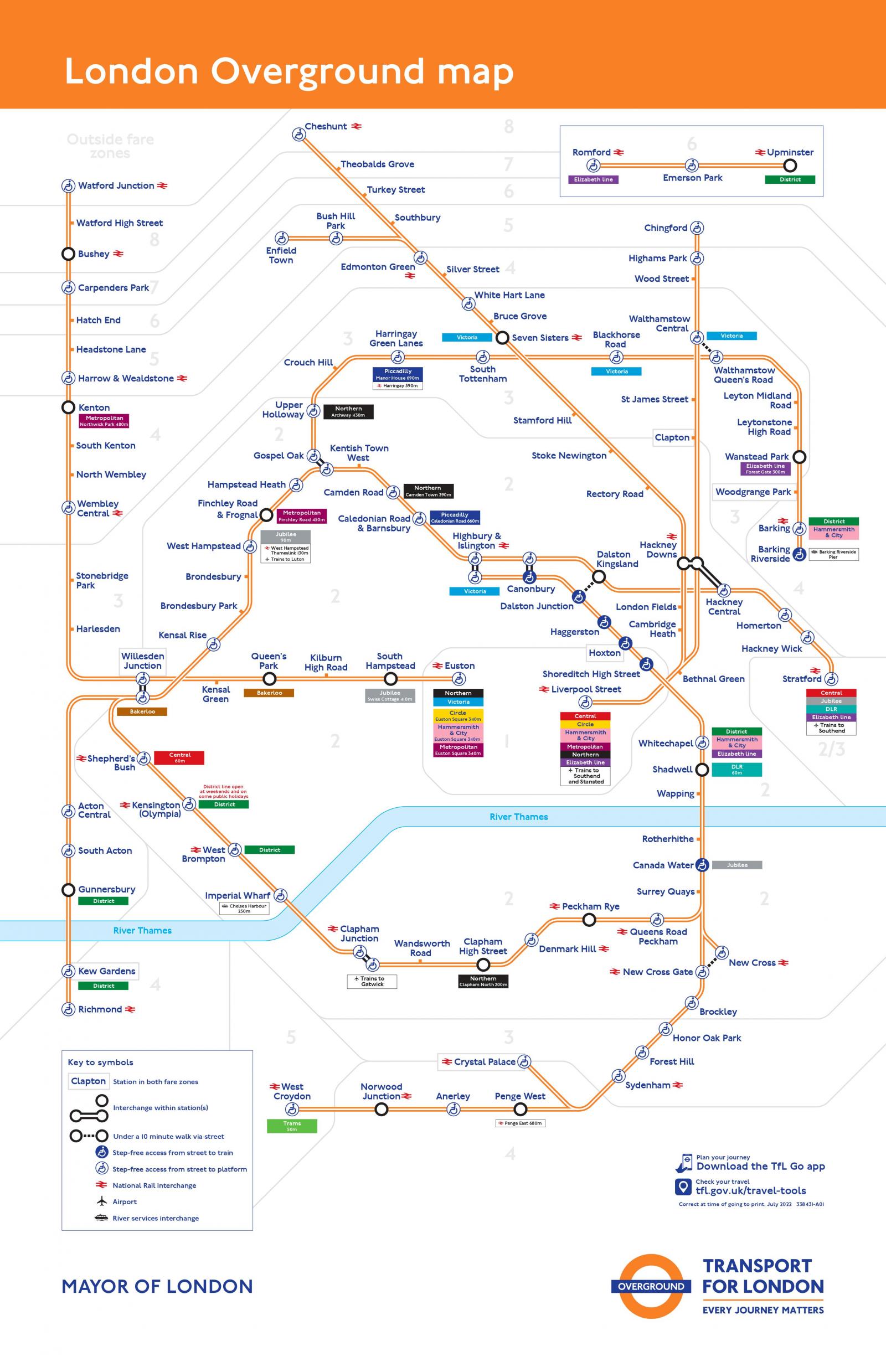 London Overground map