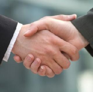 Shaking hands