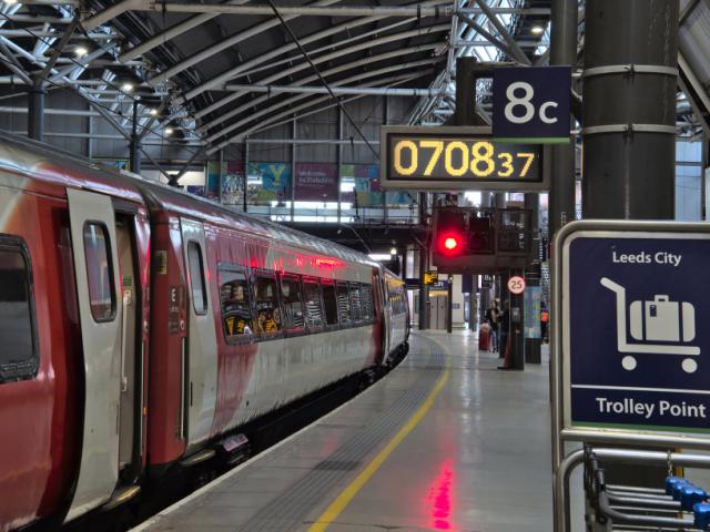 Empty platform at Leeds Station