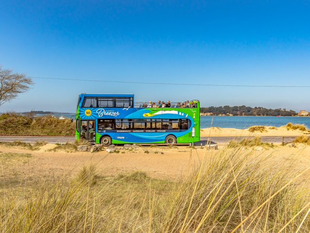 Bus by the beach