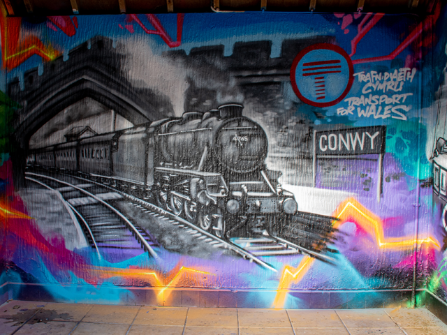 Transport for Wales graffiti