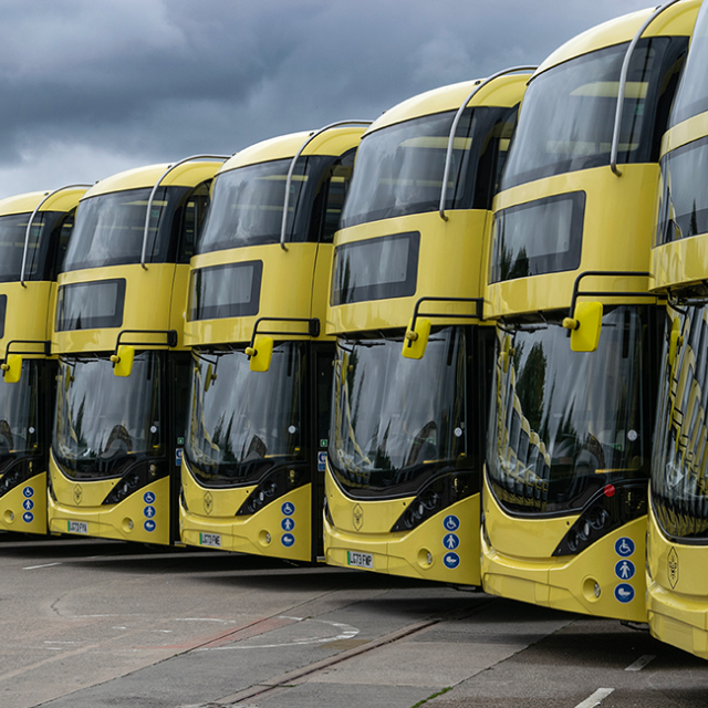 Bee Network branded buses in Greater Manchester 
